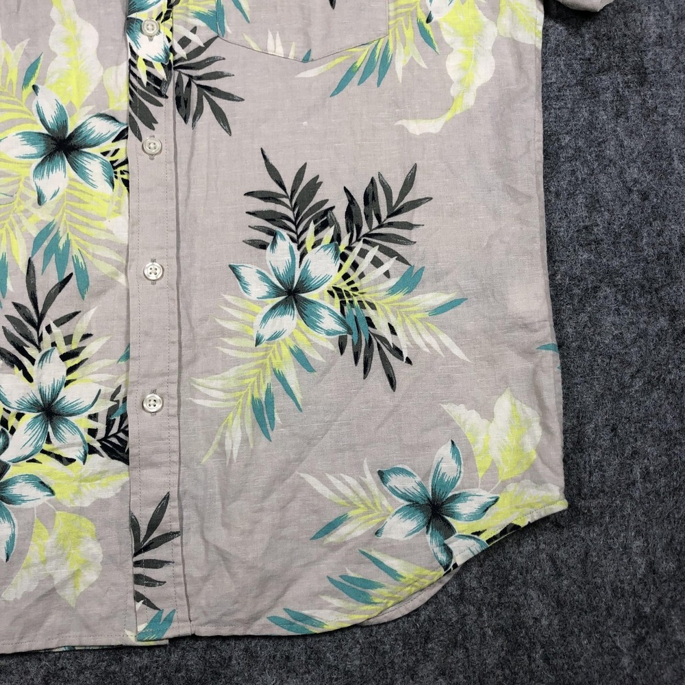 Banana Republic Shirt Mens M Multicolor Floral Linen Button Up Hawaiian Casual - Picture 5 of 15